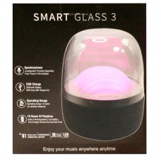 Bluetooth колонка Smart Glass 3 с LED подсветкой. Беспроводная портативная колонка 