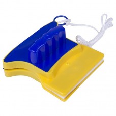 Магнитная щетка для мытья окон Glass Wiper 12 мм Желто-синяя