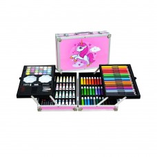 Художественный набор в металлическом чемодане для рисования и творчества, детский набор для рисования на 145 предметов AVP-145