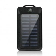 Внешний аккумулятор для заряда портативных устройств. Power Bank 20000 mAh с солнечной панелью и компасом мощный и надежный AOD