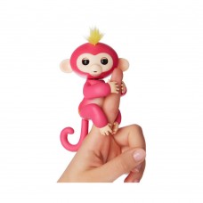 Интерактивная ручная обезьянка Woviiii Fingerlings Розовая