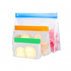 Пакеты для хранения продуктов в холодильнике. Многоразовые силиконовые контейнеры (3шт: 16 х 11, 20 х 15, 25,х 19) пакеты с застежкой  AOD