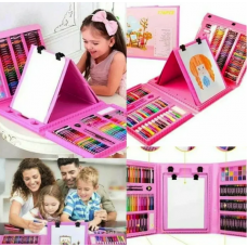 Набор для детского творчества в чемодане из 208 предметов "Чемодан творчества" Розовый АлМ