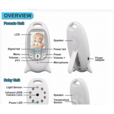 Видеоняня Baby Monitor VB - 601 на аккумуляторах с двусторонней связью, мелодиями и термометром  VT