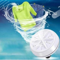 Портативная мини-стиральная машинка на 1 кг вещей с водой, вращающаяся ультразвуковая для путешествий и дома заряд от USB для футболок, кроссовок, белья. Просто опустите ее в таз  - 10 минут и готово. 