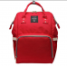 Прочная и вместительная сумка-рюкзак с термокарманами для мам MOTHER BAG el-1230 КРАСНАЯ