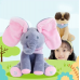 Плюшевая интерактивная  говорящая игрушка Слоненок  "Peekaboo" 