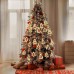 Украшения для рождественской елки - фигурки в елке. Светодиодный занавес 3м. Гирлянда-занавеска с фигурками на шторы AV678