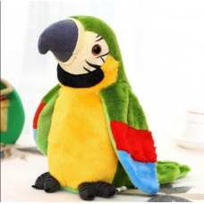 Говорящий попугай яркий повторюшка  громкий Parrot Talking Зеленый аим.