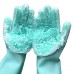 Силиконовые многофункциональные перчатки для мытья и чистки Magic Silicone Gloves Бирюза