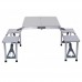  Folding Table Алюминиевый стол  для пикника раскладной со 4 стульями  85х67х67 см  (Серебристый) pro