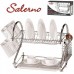 Настольная сушилка для посуды (2 яруса) 53 см Stenson Salerno MH-0318 с поддоном