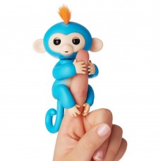 Интерактивная ручная обезьянка Woviiii Fingerlings Синяя