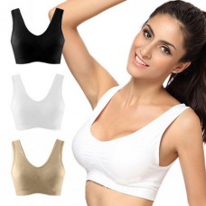 Ahh bra, набор бюстгалтеров бесшовных 3 шт (чёрный, белый, бежевый), размер - XL