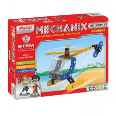 Детский игровой набор MECHANIX, металлический конструктор "Вертолет" 2 модели + запчасти PT19